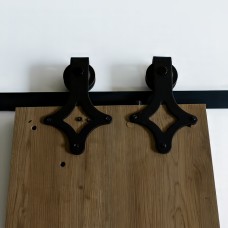 6215 კარის ჩამოსაკიდი მექანიზმი მჭედური +2 მეტრიანი რელსით