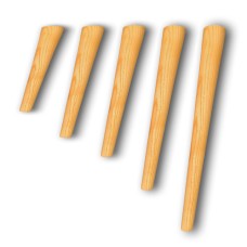 ფეხი ხის 5*5*42 სმ დახრილი მრგვალი კონუსური წაბლი