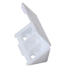 კუთხის შემკრელი ფერადი პლასმასის თავსახურით თეთრი