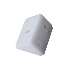 კუთხის შემკრელი ფერადი პლასმასის თავსახურით თეთრი