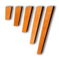 ფეხი ხის K013 5*5*15 სმ M8 რეზბით კვადრატული კონუსური კაკლისფერი