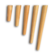 ფეხი ხის K014 50მმ*10 სმ M8 რეზბით მრგვალი კონუსური მუხა