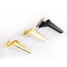 ფეხი მეტალის 15 სმ ER 078 A სადა brushed gold