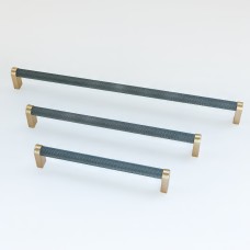 6512 სახელური მეტალის 224MM BRUSHED BRASS+DARK GREY