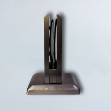 5282 შუშის დამჭერი ყანჩა 10-12mm გაუხვრეტავი 16 სმ სიმაღლის + ხუფით ინოქსი