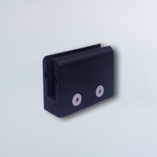 ალუმინის 8მმ შუშის სამაგრი სწორი ძირით 070 შავი