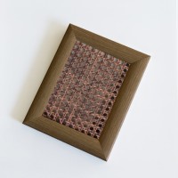 ჭილოფი LH 15 95 სმ პლასმასის რომბისებური redish brown 30mt