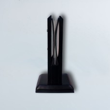 5268/A შუშის დამჭერი ყანჩა 16mm შუშის 21სმ სიმაღლის გაუხვრეტავი  შავი