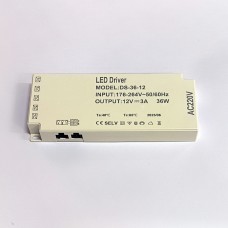 კვების ბლოკი DS 36W-12V 3A 137*54*19 კაბელით