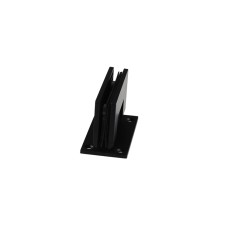 300 B შუშის ანჯამა კედელზე სამაგრით 201 SS 90 BLACK