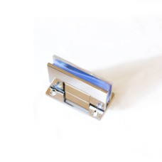 140 B შუშის ანჯამა კედელზე სამაგრით BRASS CP