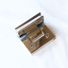 143 B შუშის ანჯამა შუშა-შუშაზე 90* სამაგრით 5mm CP GRG BRASS