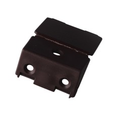 კუთხის შემკრელი ფერადი პლასმასის თავსახურით ყავისფერი