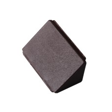 კუთხის შემკრელი ფერადი პლასმასის თავსახურით ყავისფერი