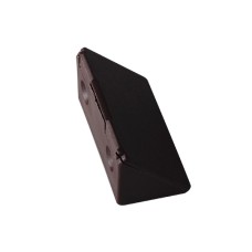 კუთხის შემკრელი ფერადი პლასმასის თავსახურით ყავისფერი