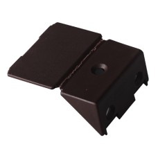 კუთხის შემკრელი ფერადი პლასმასის თავსახურით ყავისფერი