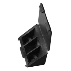 კუთხის შემკრელი ფერადი პლასმასის თავსახურით შავი