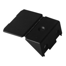 კუთხის შემკრელი ფერადი პლასმასის თავსახურით შავი