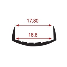 18mm U პლასტმასის კანტი პე 1ც=3 მეტრი ვენგე