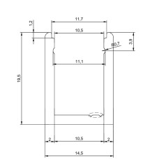5771 ალუმინის პროფილი პე 10 მმ შემავსებლიანი შავი